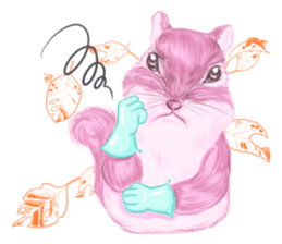 Pink Squirrel Qbe sticker #8368127