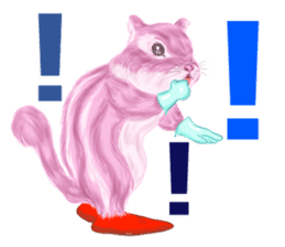 Pink Squirrel Qbe sticker #8368131