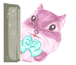 Pink Squirrel Qbe sticker #8368133