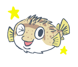 Abasaan the porcupine fish sticker #8368660