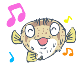 Abasaan the porcupine fish sticker #8368661