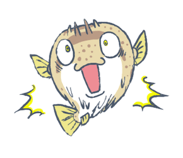 Abasaan the porcupine fish sticker #8368663
