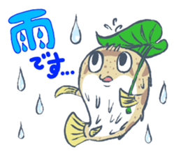 Abasaan the porcupine fish sticker #8368669