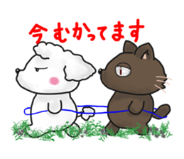 Toy poodle and the cat life everyday sticker #8369196