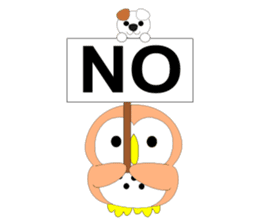 Fuku-chan 9. (owl) Combinable phrases. sticker #8369517