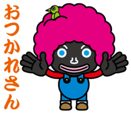 Afro hair Mr.Bobo~Kansai dialect~ sticker #8370942