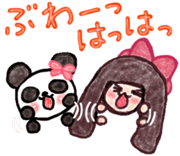 Mary and panda sticker #8371485