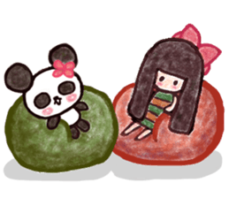 Mary and panda sticker #8371494