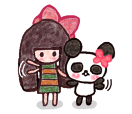 Mary and panda sticker #8371498