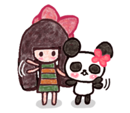 Mary and panda sticker #8371498