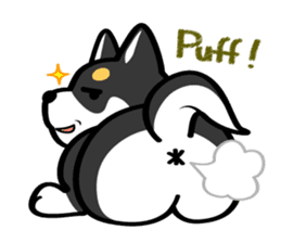 I Love Black Shiba sticker #8372790