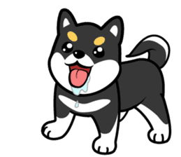 I Love Black Shiba sticker #8372804