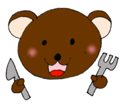 Kansai dialect bear and bird sticker #8373153