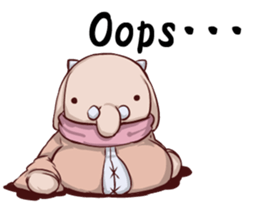 Round guy's face2 English edition sticker #8373388