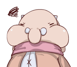 Round guy's face2 English edition sticker #8373394