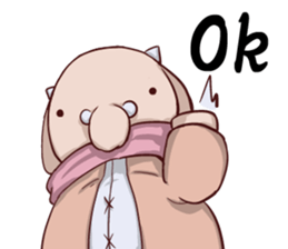 Round guy's face2 English edition sticker #8373405