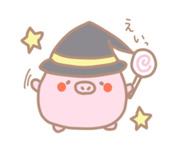 Buta Manju of autumn and Halloween sticker #8373700
