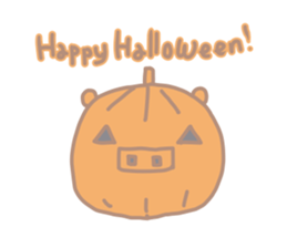 Buta Manju of autumn and Halloween sticker #8373713