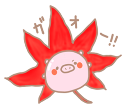 Buta Manju of autumn and Halloween sticker #8373720
