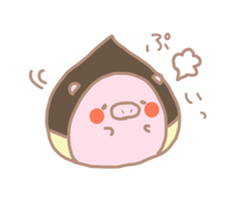 Buta Manju of autumn and Halloween sticker #8373722