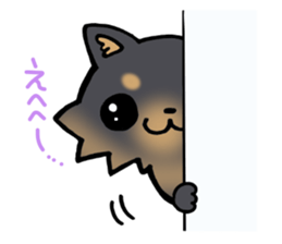 black cute puppy! sticker #8374701