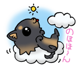 black cute puppy! sticker #8374705