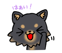 black cute puppy! sticker #8374706