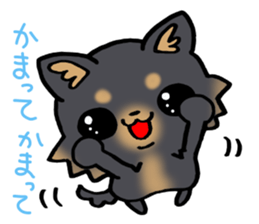 black cute puppy! sticker #8374707