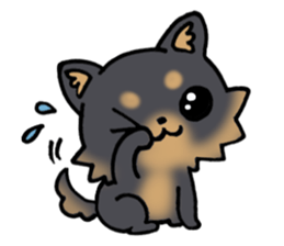 black cute puppy! sticker #8374708