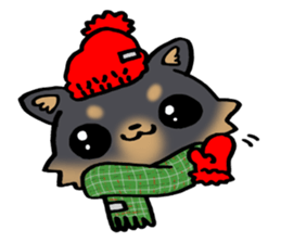 black cute puppy! sticker #8374711