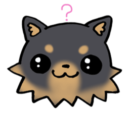 black cute puppy! sticker #8374712