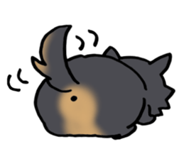 black cute puppy! sticker #8374715