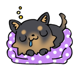 black cute puppy! sticker #8374716