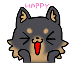 black cute puppy! sticker #8374717