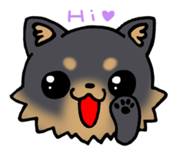 black cute puppy! sticker #8374718