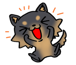 black cute puppy! sticker #8374719