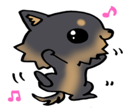 black cute puppy! sticker #8374720