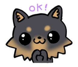 black cute puppy! sticker #8374721