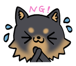 black cute puppy! sticker #8374722