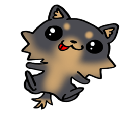 black cute puppy! sticker #8374723