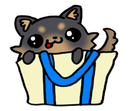 black cute puppy! sticker #8374725