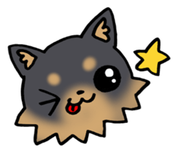 black cute puppy! sticker #8374727
