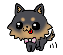 black cute puppy! sticker #8374728