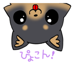 black cute puppy! sticker #8374729