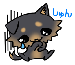 black cute puppy! sticker #8374732