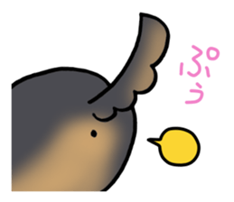 black cute puppy! sticker #8374733