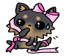 black cute puppy! sticker #8374734