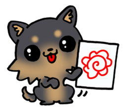 black cute puppy! sticker #8374735