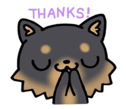 black cute puppy! sticker #8374739