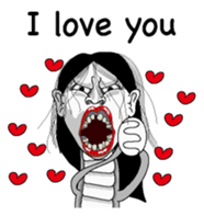 Snake woman English version sticker #8376101